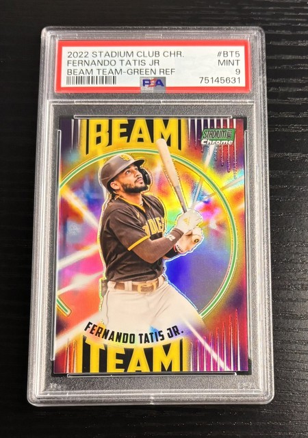 2022 Stadium Club Chrome Fernando Tatis Jr. Beam Team Green Refractor /99 PSA 9