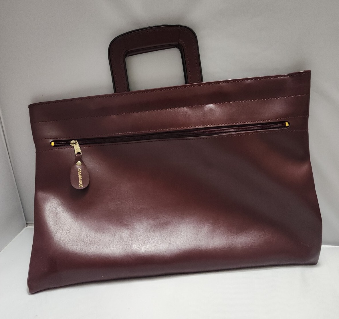 Vintage Cambridge Brief Case Laptop Bag Faux Leather Spring  Cambridge Brief Case Laptop Bag Faux Leather Spring Closure main image 1