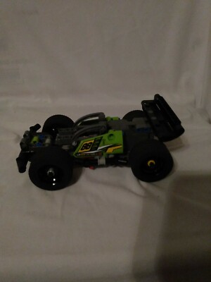 LEGO Technic Green Race Car Pull Back Whack Incomplete but