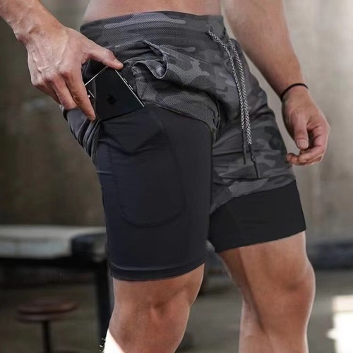 Men's Gym Sports Training Bodybuilding Workout Running Shorts Fitness Gym Pants - Picture 17 of 56