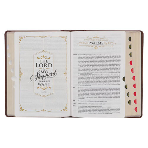 Toffee - Burgundy Large Print KJV Study Bible Indexed BRAND NEW in Shrink Wrap! - Imagen 9 de 11
