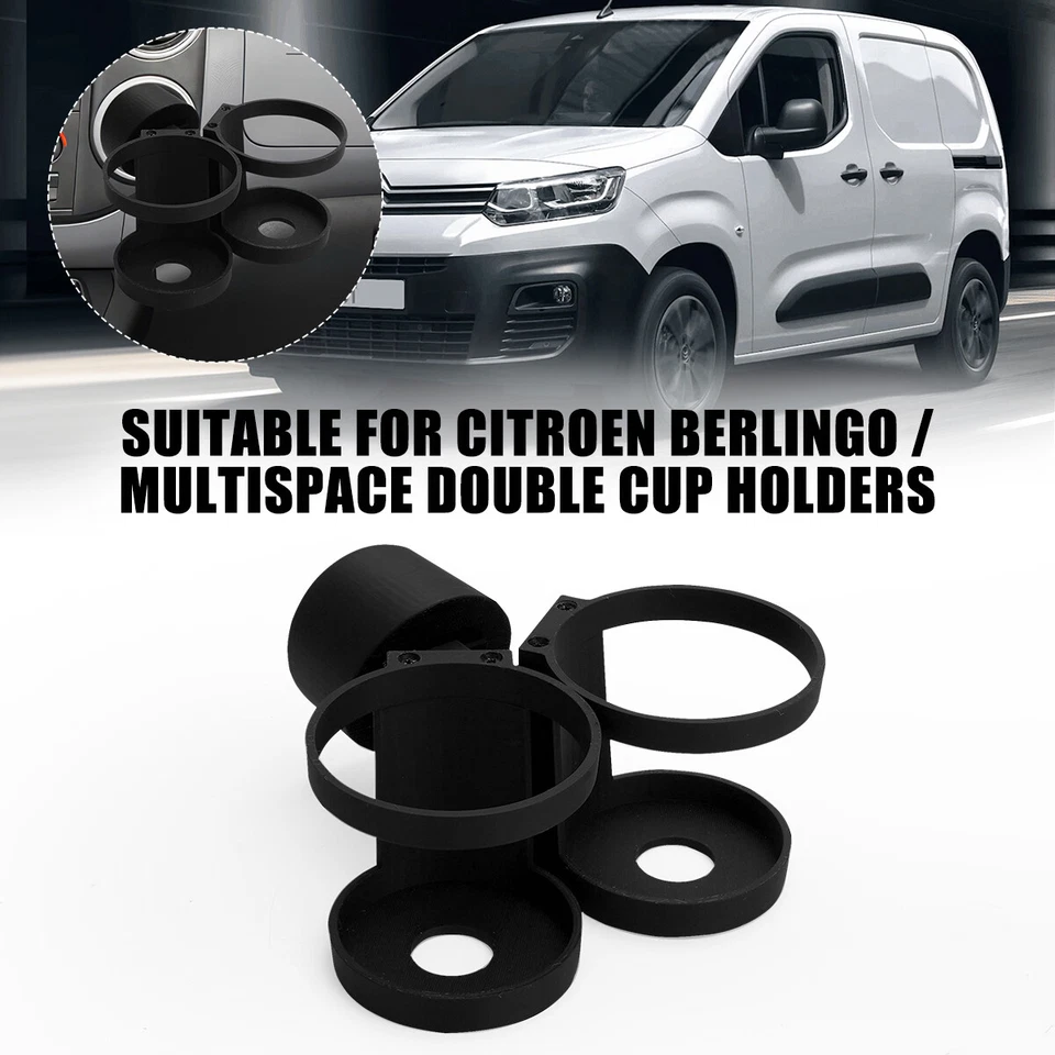 For Citroen Berlingo Peugeot Partner 2008-2017 Multispace Double Cup Holder CS - Image 2 of 4