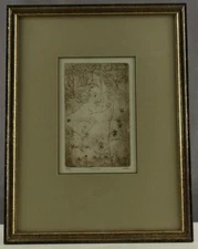 Vintage Framed Art Engraving Artist Proof IX THOMAS by Lehner Expressionism