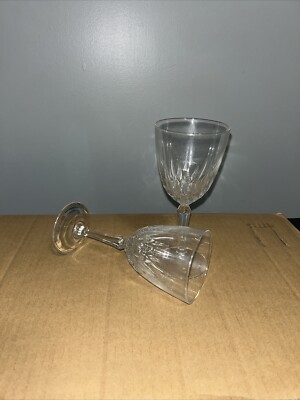 2 Luminarc Wine Glass Cristal d'Arques Durand Diamant Clear Claret France