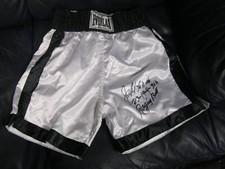 Jake  LaMotta AUTOGRAPHED BOXING GLOVE TRUNKS Beckett Pre Certified 