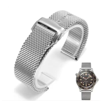 Edelstahl Uhrenarmband passend für Omega 007 Seamaster Diver 300 Watchband