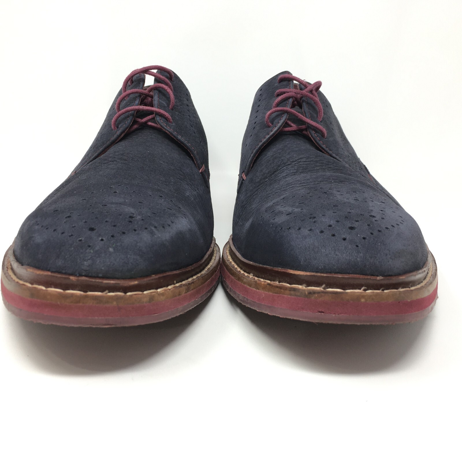 SAOLA Scarpe eleganti Ted Baker London Zigee Derbys Oxford da uomo taglia 13 pelle blu