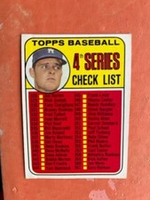 1969 TOPPS CHECK LIST 4TH SERIES DON DRYSDALE #314 NR/MINT SHIPS FREE
