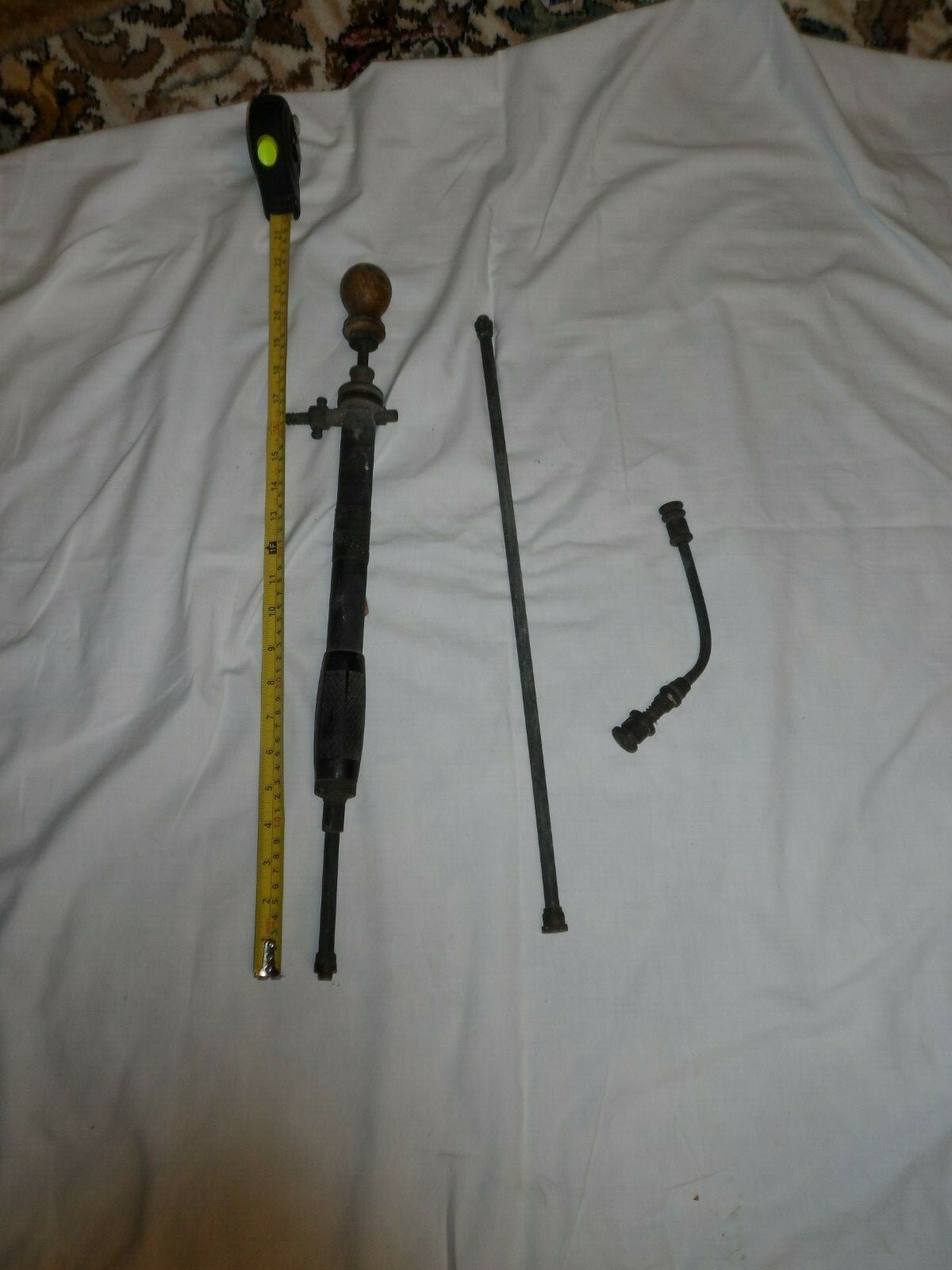 Vintage Brass Garden Hand Pump Spray/Syringe with extension eBay