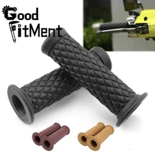 PAIR MOTORCYCLE 7/8" HANDLEBAR RUBBER GEL HAND GRIPS FOR SPORTS BIKE CAFE RACER