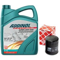 MotoröL Set 5W-40 Addinol 4 Liter + ÖLfilter 32100 FüR Mitsubishi Opel Volvo 1.8