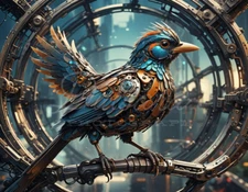 AI Robot bird digital image picture photo wallpaper background