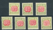Australia KGVI 1938 Postage Due set of 7 SG.D112/8 MNH