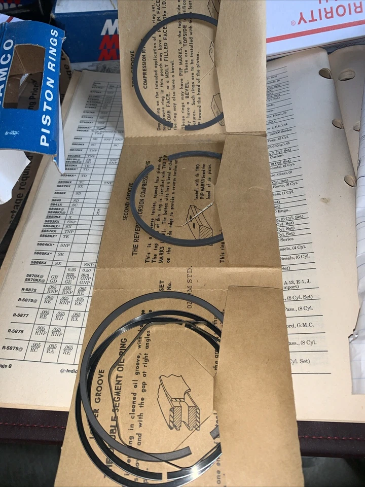 Anillos de pistón TRW Moly T0279 4cyl Volkswagen 1954-65 1,2 l 77 mm 1192 cc Foto 3 de 4