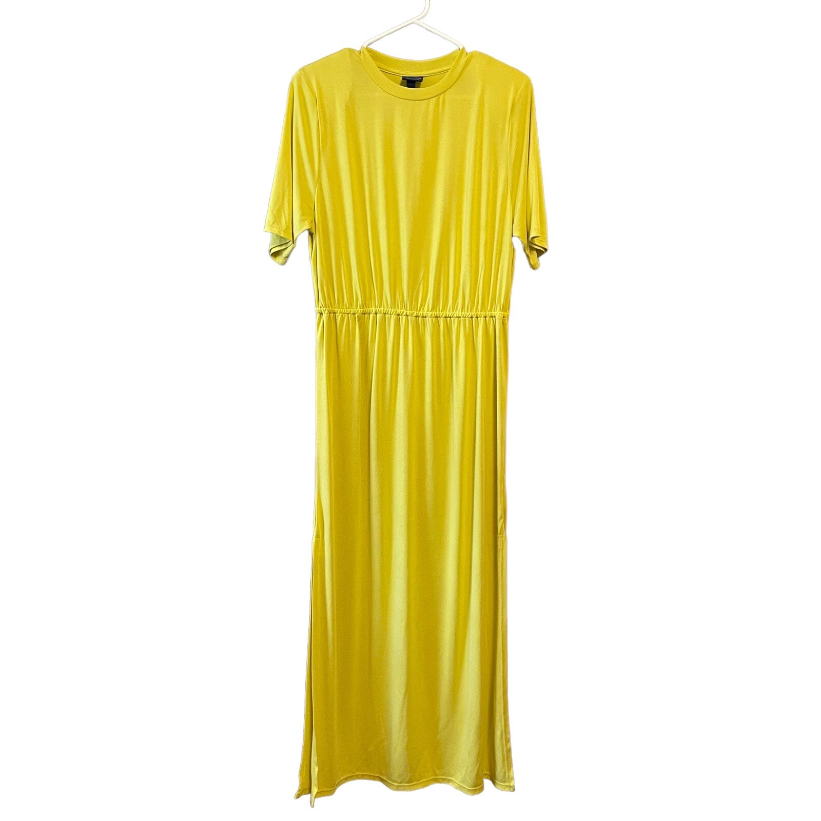 Womens Maxi Dress Large Modal Blend Yellow Scoop NYC Dress L (12-14)-image