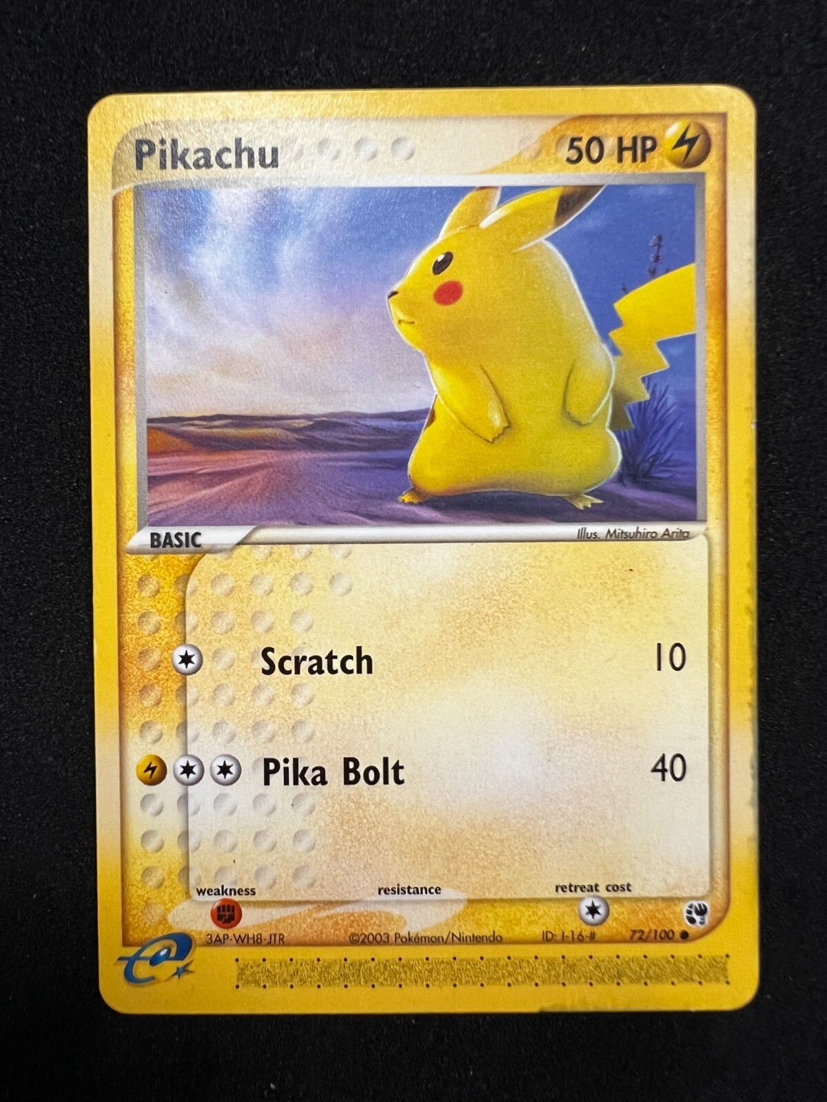 Pokemon Pikachu 72/100 Non Holo - Stained