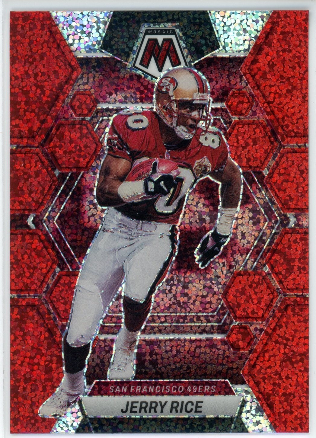 JERRY RICE 2023 Panini Mosaic - RED SPARKLE #219 LIMITED EDITION SSP 49ers