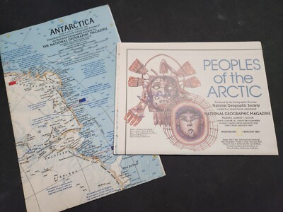 Lot of 2 Artic and Antarctic maps