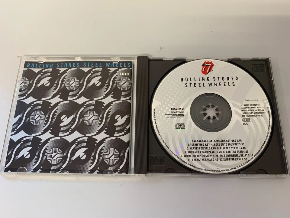 Rolling Stones - Steel Wheels - CD Album © 1989/??- Mixed Emotions, Sad Sad Sad. - Bild 2 von 3