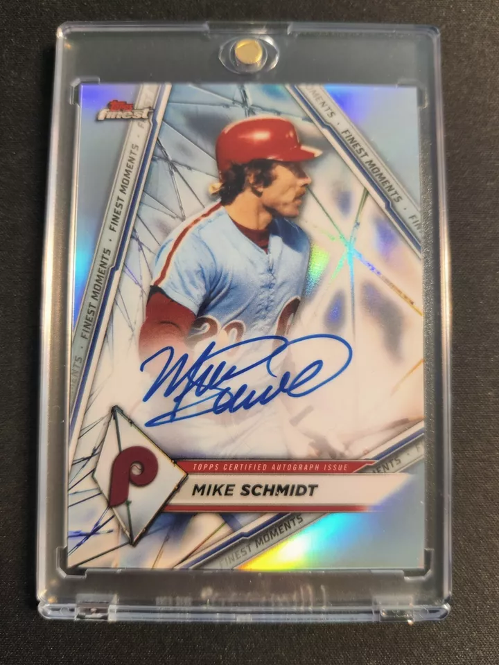 2022 Topps Finest FMAMS Mike Schmidt Finest Moments Autographs PSA MT 9 - Image 4 of 4