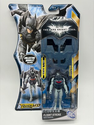 Batman Dark Knight Rises Deluxe Flight Strike Batman Figure QuickTek 2012 Mattel