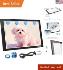 4-Light Ultra-Thin LED Light Box with Magnetic Control  USB Adapter, A4 Size