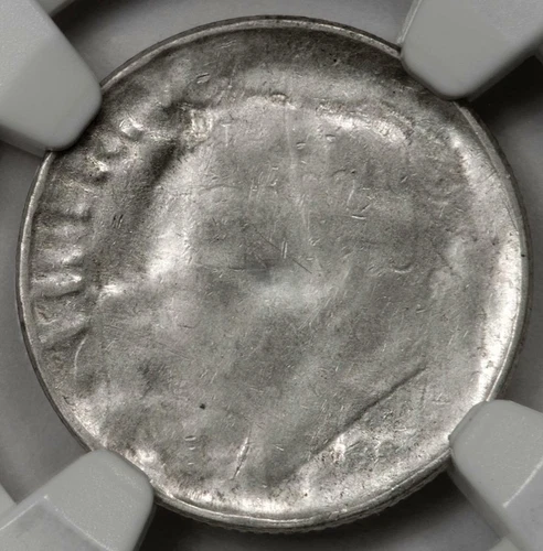 NGC AU58 Struck Thru Capped Die Silver Dime Mint Error Rare Silver Error