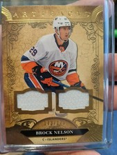 2020-21 Artifacts Hockey Gold Parallel Dual Jersey Brock Nelson #173/175