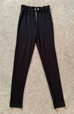 Select Women  s Leggings Zip Detail Black UK 10 NEW