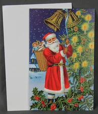 Merck Family's Old World Christmas Card, Santa Claus, 2004, With Envelope
