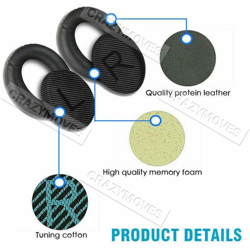 Replacement Ear Pads Cushions for Bose Quiet Comfort 35 QC35 II/I 25 15 VIC - Picture 11 of 12