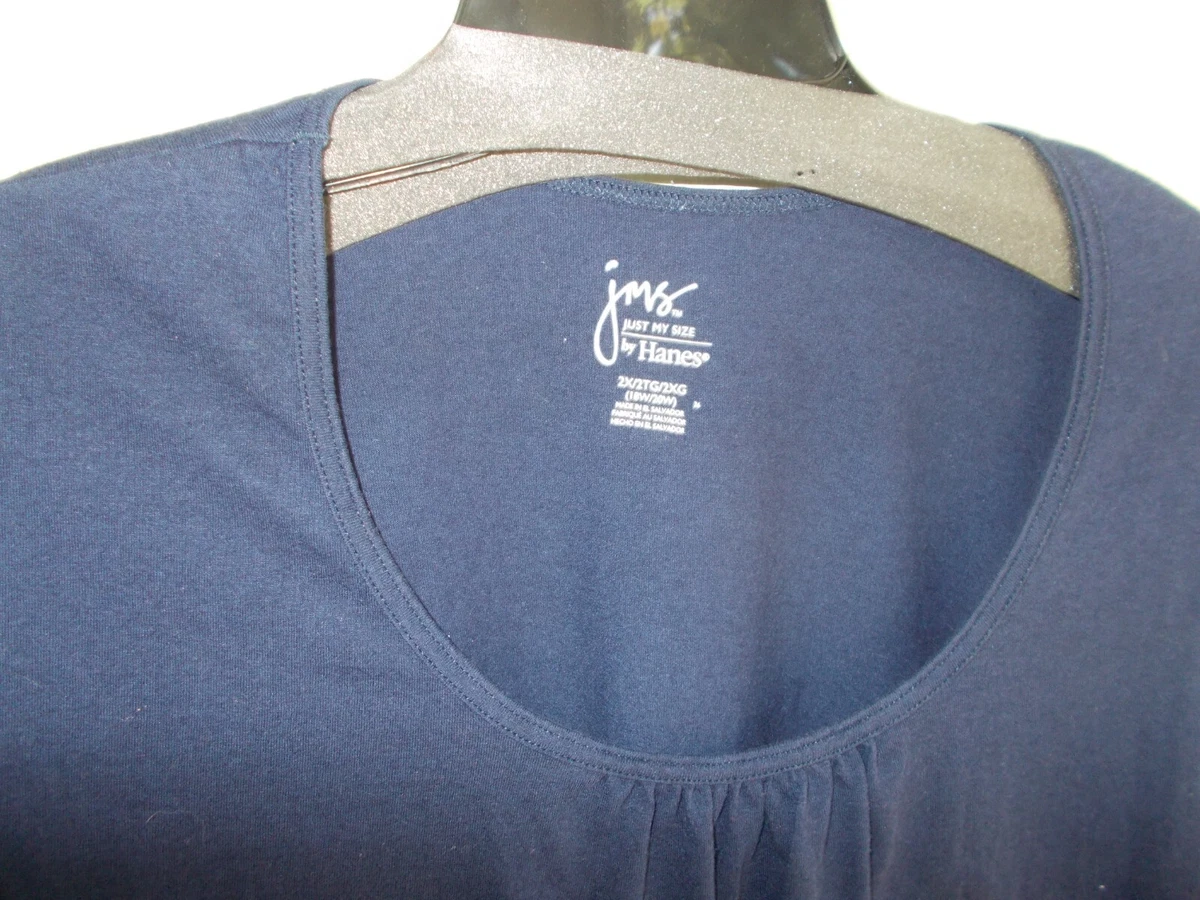 Just My Size Black Shirt 2X Short Sleeve Tank RN15763