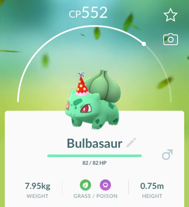 Wait. So party hat charmander can be evolved but not my bulbasaur? :  r/pokemongo