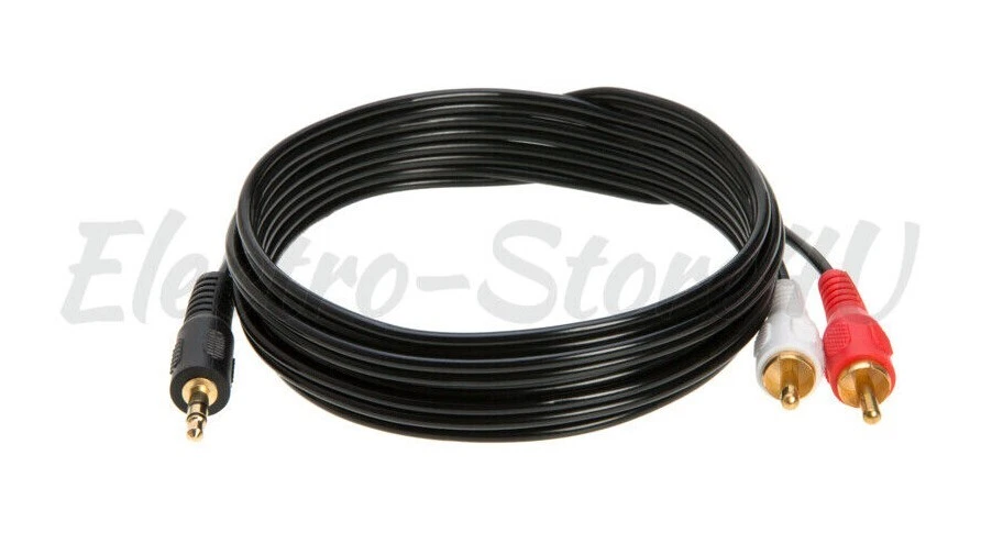 3.5mm Male to 2 RCA Y Cable 6ft 10ft 12ft 15ft 25ft Aux Audio Android 3.5mm-2RCA - Image 3 of 4