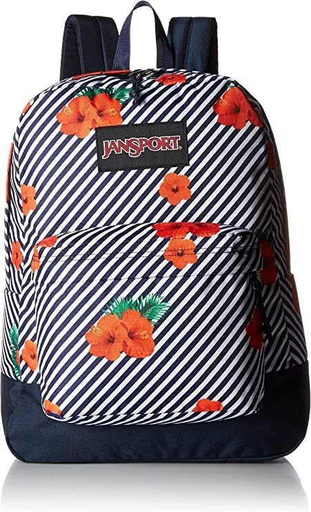JanSport Superbreak School Travel Backpack Black Label Linear Hibiscus NEW  rare | eBay