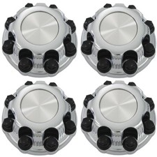 Center Caps For Select Chevy Gmc Truck Van 8 Lugs Chrome 4pcs 16 Wheel Covers