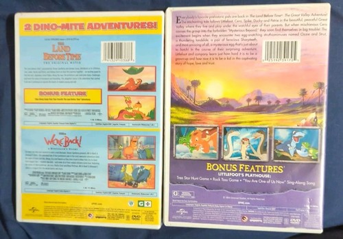 Double Feature The Land Before Time & We're Back! + The Great Adventure DVD - Foto 2 di 2