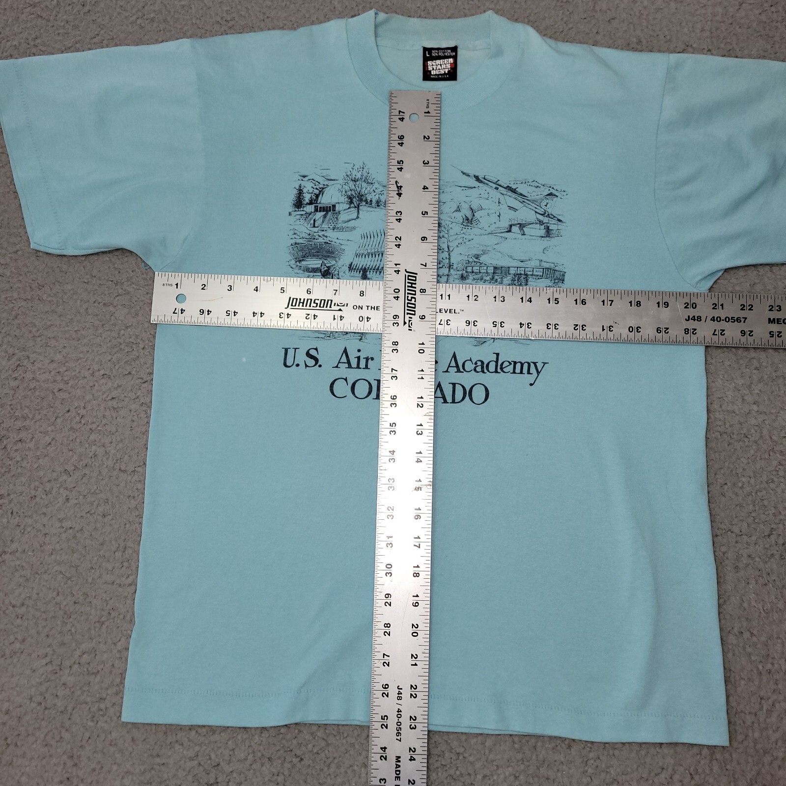 Vintage 1988 Single Stitch U.S. Air Force Academy Shirt Size Large Made in USA