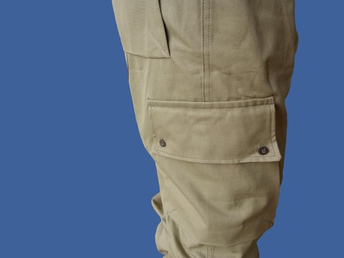 Spanish Military M67 Combat BDU Fatigue Pants Spain Khaki VTG 1960s Nos - Picture 10 of 14
