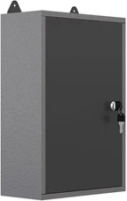 Metal Wall Hanging Cabinet, 24-Inch Length Storage Cabinet with 1 Locking Door, 