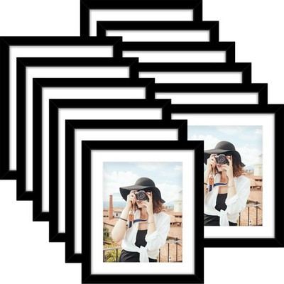 Picrit 10x12 Picture Frame Set of 12, Display 8x10 with Mat or 10x12 without ...