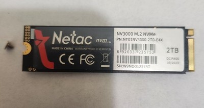 Netac NV3000 M.2 2TB NVMe Internal SSD PCIe 3.0 - NT01NV3000-2T0-E4X - VG