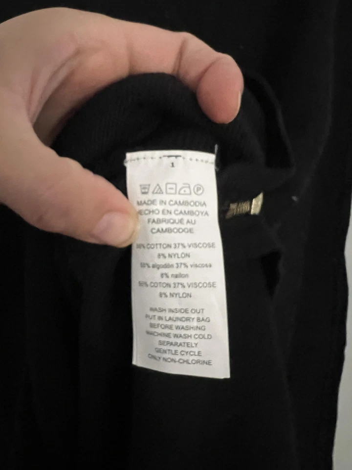 MK Michael Kors свитер женщин большой черный стороны молнии кромки вязаный туника пуловер - Изображение 4 из 4