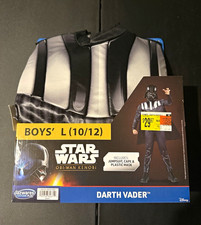Star Wars Darth Vader Boys Costume L 10/12 Jumpsuit, Cape  Plastic Mask