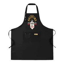 Brightin ' s 2 Pack Adjustable Bib Apron with Chef Hat Graphic & " Cooking 