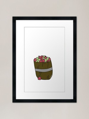Apple barrel Framed Art Print Framed Wall Art Poster Canvas Print Picture