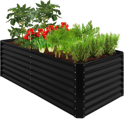 Best Choice Products 6X3X2Ft Outdoor Metal Raised Garden Bed, Deep Root Box Plan