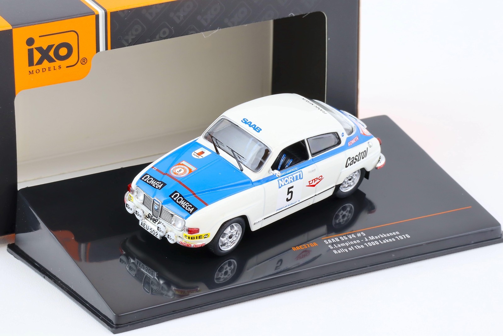 1:43 IXO Saab 96 V4 Rallye World Cup 1000 Lakes 1976 Lampinen/Markkanen #5