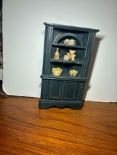Dollhouse Kitchen Wooden Hutch Cupboard Wood