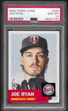 2022 Topps Living Set # 525 JOE RYAN Rookie RC GEM MINT PSA 10 Minnesota Twins